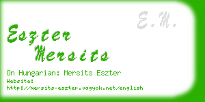 eszter mersits business card